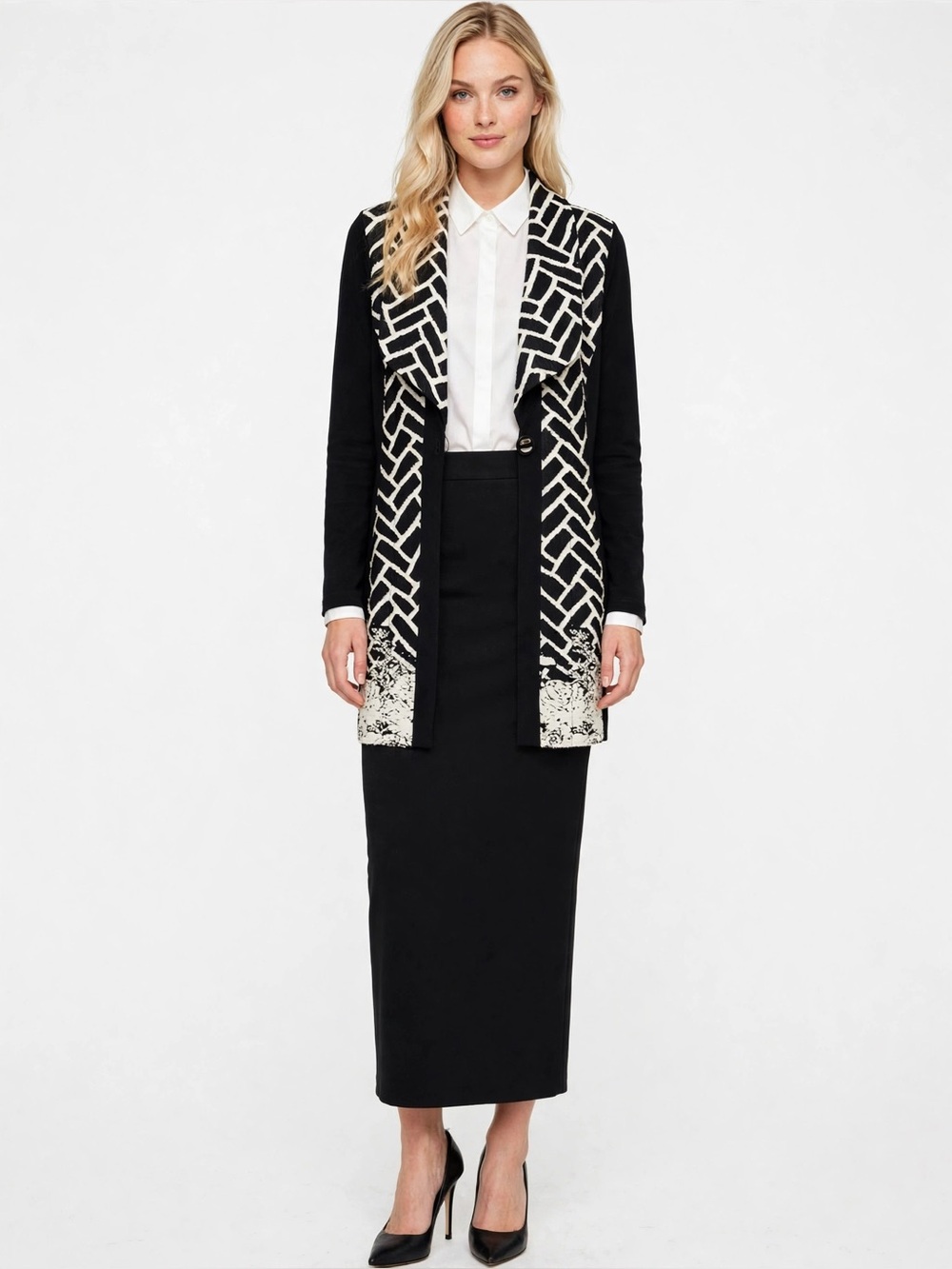 Black & white stylish cardigan
